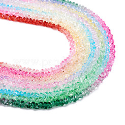9 Strands 9 Colors Transparent Baking Paint Glass Bead Strands&nbsp;GLAA-TA0001-43