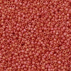 TOHOラウンドシードビーズ  日本製シードビーズ  （410f）オレンジ色の不透明なレインボーマット  11/0  2.2mm  穴：0.8mm  約1110PCS /ボトル  10 G /ボトル&nbsp;SEED-JPTR11-0410F