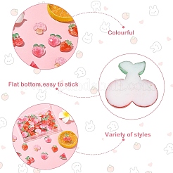 50Pcs 5 Styles Transparent Resin Cabochons&nbsp;CRES-YW0002-50