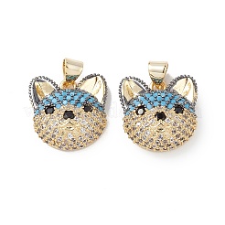 Brass Micro Pave Cubic Zirconia Pendants&nbsp;KK-M240-02