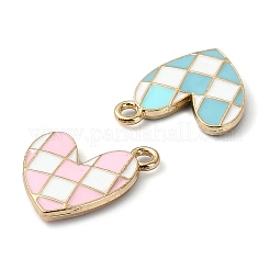 Rack Plating Alloy Enamel Pendants&nbsp;PALLOY-F308-03G