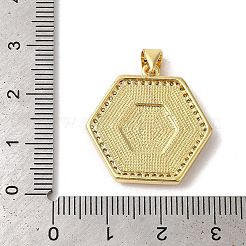 Cross Theme Brass Micro Pave Cubic Zirconia Pendants&nbsp;KK-K385-035G