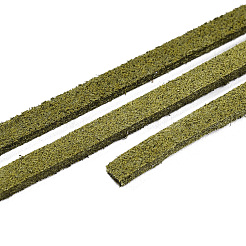環境に優しいフェイクスエードコード  フェイクレース  オリーブ  3.0x1.4mm  約98.42ヤード（90m）/ロール&nbsp;LW-R007-3.0mm-1138