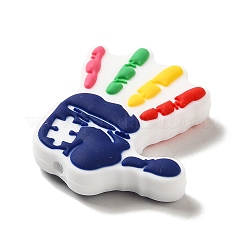 Infantile Autism Theme Silicone Focal Beads&nbsp;SIL-P007-C01