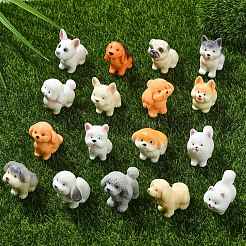 34Pcs 17 Styles Opaque Resin Dog Display Decorations&nbsp;RESI-CJ0005-40