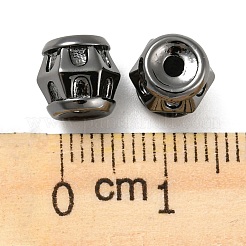 環境に優しい真鍮ビーズ  カドミウムフリー＆鉛フリー  コラム  ガンメタ色  7.5x7x8mm  穴：1.8mm&nbsp;KK-M258-08B