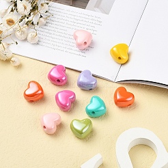32Pcs 8 Colors Opaque Acrylic European Beads&nbsp;MACR-YW0001-42