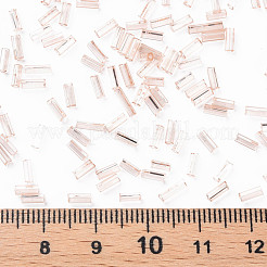 透明なガラスラッパビーズ  丸い穴  砂茶色  3~8x2mm  穴：0.7mm  約450g /ポンド&nbsp;SEED-N005-001-C14
