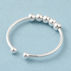 925 Sterling Silver Open Cuff Rings&nbsp;RJEW-P091-01A-S