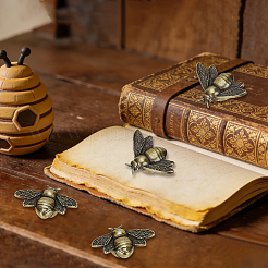 Brass Bees Display Decorations&nbsp;AJEW-WH0752-683