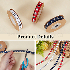 3 Rolls 3 Colors Polyester Ribbon&nbsp;OCOR-CY0002-84