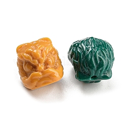 Resin Lion Head Beads&nbsp;RESI-H153-01B