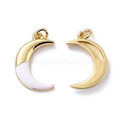 Eco-friendly Brass Enamel Pendants&nbsp;KK-D066-14G-RS