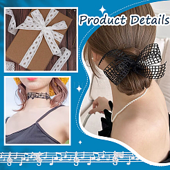 10 Yards Musical Note Double Face Note Polyester Ribbons Accessories&nbsp;SRIB-PH0001-67