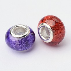Large Hole Rondelle Acrylic European Beads&nbsp;OPDL-X0003