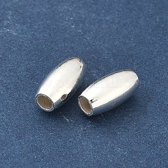 真鍮ビーズ  長持ちメッキ  ライス  銀  10.5x5.5mm  穴：2.8mm&nbsp;KK-A254-31S