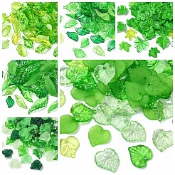 100G 5 Styles Transparent Acrylic Pendants&nbsp;TACR-YW0002-14