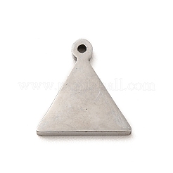304ステンレススチールエナメルチャーム  トライアングルチャーム  ステンレス鋼色  ミックスカラー  11.4x11x1.4mm  穴：1mm&nbsp;STAS-A078-08P