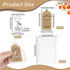 40Pcs Alloy Keychains&nbsp;KEYC-DR0001-18