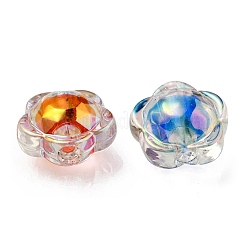 UV Plating Rainbow Iridescent Acrylic Beads&nbsp;X-OACR-A014-03
