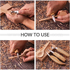 Wood Carving Spoon&nbsp;AJEW-GF0001-40