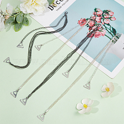 2 Pairs 2 Colors Iron Multi-Strand Chain Non-slip Bra Straps&nbsp;DIY-BC0006-56