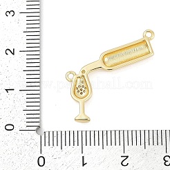 Brass Micro Pave Cubic Zirconia Pendants&nbsp;KK-G522-48G