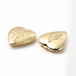 Brass Locket Pendants&nbsp;ZIRC-M120-02G