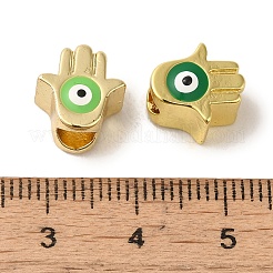 Brass Enamel Beads&nbsp;KK-R162-054G