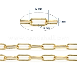 Brass Paperclip Chains&nbsp;CHC-G007-01G-01