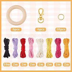 DIY Handmade Woven Cotton Ladybird Keychain Making Kits&nbsp;DIY-SC0028-10