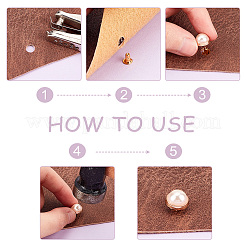 120 Sets 6 Style Alloy Semi-Tublar Rivet Studs&nbsp;DIY-AR0002-90