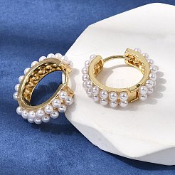 Round Brass Hoop Earrings&nbsp;EJEW-H180-11G