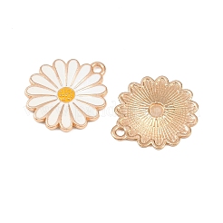 合金エナメルチャーム  花  ゴールドカラー  ミックスカラー  21x18.5x2mm  穴：1.6mm&nbsp;FIND-H057-01G