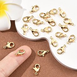 シェグレース 真鍮製ロブスタークラスプ  長持ちメッキ  カドミウムフリー＆ニッケルフリー＆鉛フリー  18KGP本金メッキ  12x7x3mm  穴：1.2mm&nbsp;XGR0010G-04G