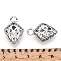 真鍮チャーム  カドミウムフリー＆ニッケルフリー＆鉛フリー  プラチナメッキ  25.5x16.5x8mm  穴：4mm&nbsp;KK-L211-009P-02