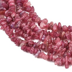 天然のレッドトルマリンビーズ連売り  チップ  5x5mm  穴：0.6mm  約15.5~16インチ（39~40cm）&nbsp;G-P332-67A
