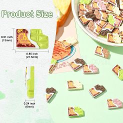 50個5色不透明樹脂カボション  模造食品  チョコレート  ミックスカラー  13x21.5x6mm  10個/カラー&nbsp;RESI-CJ0004-78