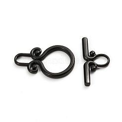 304ステンレススチールマンテルイオンプレーティング（IP）  電気泳動黒  リング：22.5x15x2mm  穴：6mm  内径：6x3.5mm  バー：22x10x2mm  穴：5x4mm&nbsp;X-STAS-D142-03A-B