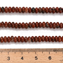 ナチュラルレッドセサミジャスパービーズ連売り  ロンデル  4x2mm  穴：0.9mm  約160~162個/連  14.96~15.16インチ（38~38.5cm）&nbsp;G-Z110-B17-2x4mm