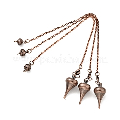 Brass Cable Chain Pointed Dowsing Pendulums&nbsp;HJEW-D004-03