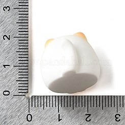 かわいい猫の樹脂彫刻ディスプレイ装飾  ホワイト  20x23x18mm&nbsp;DJEW-V001-01F