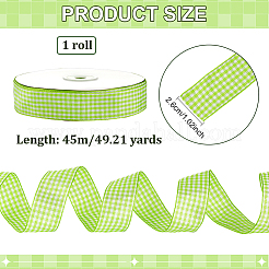 Polyester Tartan Ribbon&nbsp;OCOR-WH0082-574D-02