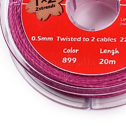 2-Ply Round Waxed Cotton Thread Cords&nbsp;YC-T004-01A-25