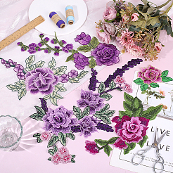 5 Styles Polyester Clothing Patches&nbsp;PATC-HY0001-94