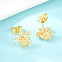 Brass Stud Earrings&nbsp;EJEW-F405-02G