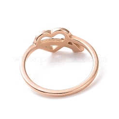 Crystal Rhinestone Heart with Arrow Finger Ring&nbsp;RJEW-D120-18RG