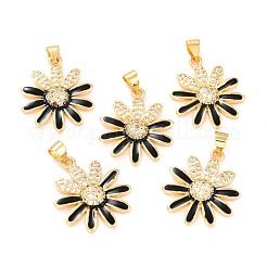 Real 18K Gold Plated Brass Micro Pave Cubic Zirconia Pendants&nbsp;ZIRC-L100-087G