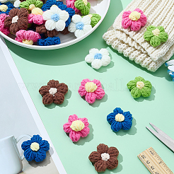 50Pcs 5 Colors Handmade Cotton Knitting Ornament Accessories&nbsp;DIY-ME0001-44A
