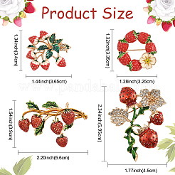 1Pc Alloy Fruit Brooches&nbsp;JEWB-YW0001-07